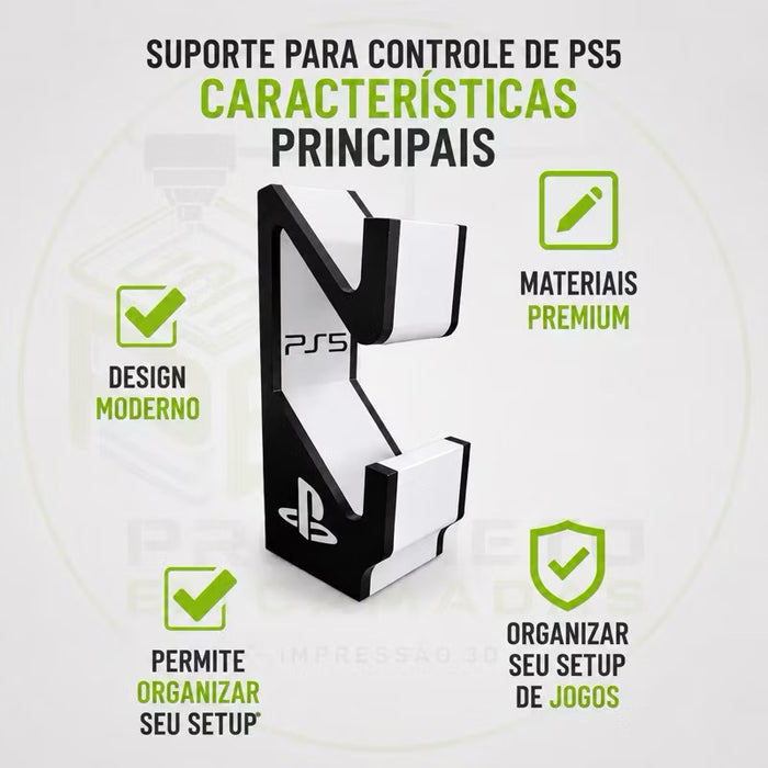 Suporte para Controle PS5 – Organizador para Setup Gamer